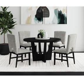 Salem Gray Upholstered Dining Side Chair Set of 2