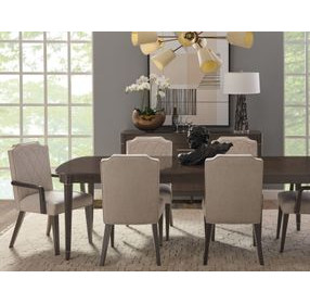 Asher Park White Upholstered Dining Arm Chair