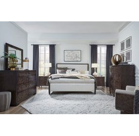 Rowan Espresso 5 Drawer Door Chest