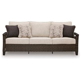 Drakes Beach Beige Performance Fabric Outdoor Living Room Set