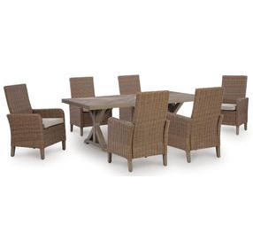 Revare Beach Beige 7-Piece Patio Dining Set with 6 Arm Chairs