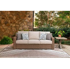 Carmel Bay Beige 83" Outdoor Sofa with Cushion