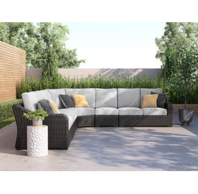 Beachcroft Light Gray 6 Piece Outdoor Sectional