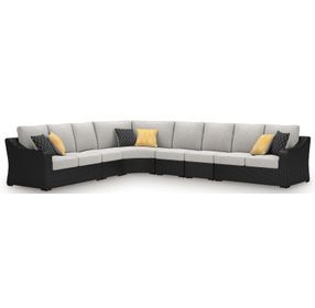 Beachcroft Light Gray 6 Piece Outdoor Sectional