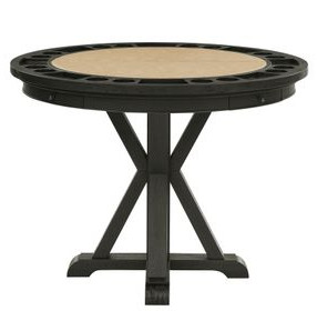 Rylie Black Round Counter Height Gaming Dining Room Set