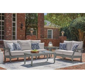Lone View Bay Gray Rectangular Outdoor Coffee Table