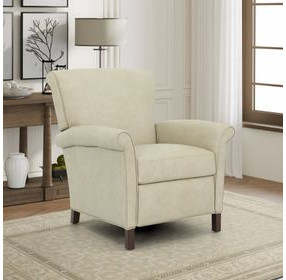 Phoebe Cashmere Stone Leather Push Thru The Arms Recliner