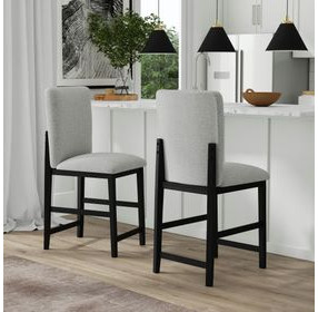 Canal Gray Upholstered Bar Stool Set of 2
