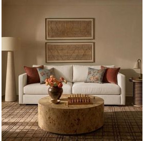 Portsmouth Beige Linen Crossweave Sofa