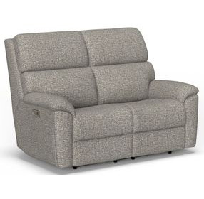 Porter Gray 62" Zero Gravity Power Reclining Loveseat with Power Lumbar and USB Charging