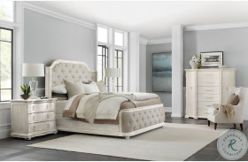 Traditions Beige And Soft White upholstered Panel Bedroom Set