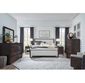 Rowan Espresso 3 Drawer Nightstand with USB Charging
