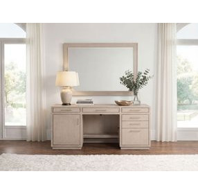 Marlowe Polished Limestone 60" Credenza Desk