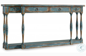 Sanctuary Sky High Azure Blue Four Drawer Thin Console Table