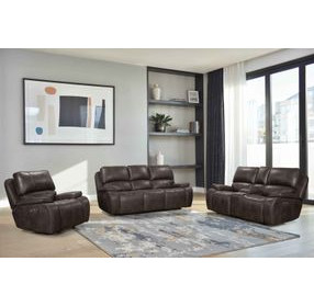 Brookings Charcoal 79" Loveseat with Power Recliner and USB Charging