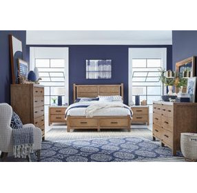 Plum Creek Sierra Brown Queen Storage Panel Bed