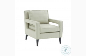 Luna Stone Gray Eco-Leather Accent Chair