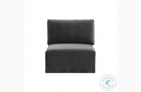 Willow Charcoal Velvet Armless Chair