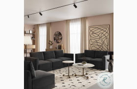 Willow Charcoal Velvet Living Room Set