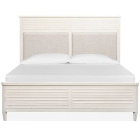 Echo Isles Sea Pearl and Driftwood Upholstered Panel Bedroom Set