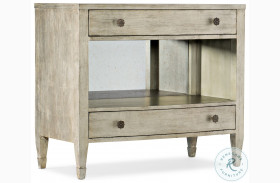 Sanctuary 2 Silver Gemme Two Drawer Nightstand