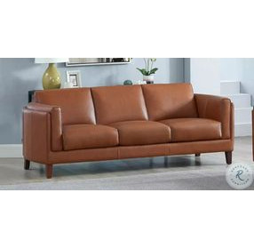 Kona Nutmeg Leather Living Room Set
