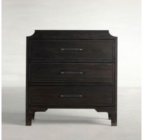 Alexandra Cerused Forest Black 3 Drawer Chest