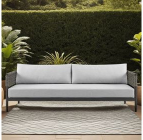 Alegria Light Gray Outdoor 84" Sofa