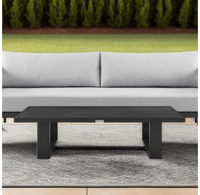 Alegria Black Outdoor Rectangular Cocktail Table