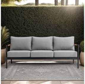 Crown Dark Gray Outdoor 78" Sofa