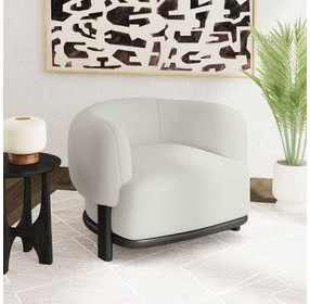 Andalusia White Upholstered Accent Chair