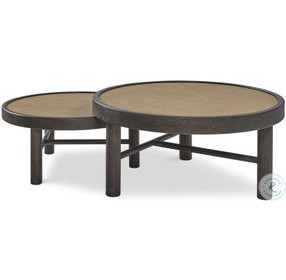 Aster Natural And Dark Stain Large Cocktail Table