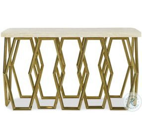 Devon Cream And Gold Console Table