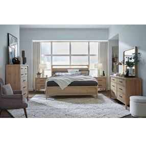 Somerset Butternut King Panel Bed