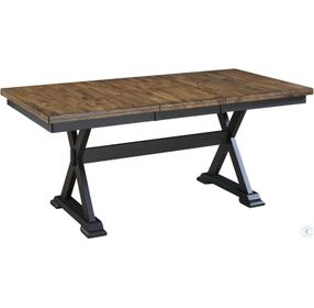 Stormy Ridge Chickory Black Extendable Rectangular Dining Room Set