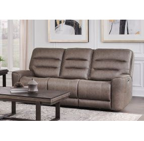 Lawson Sydney Brunette 86" Zero Gravity Triple Power Reclining Sofa with USB Charging