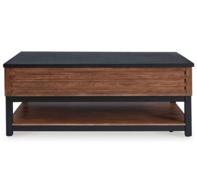 Kallari Warm Brown and Black Occasional Table Set