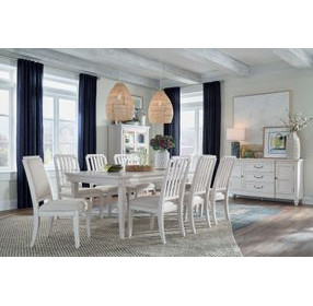 Willowbrook Egg Shell White Extendable Rectangular Dining Room Set