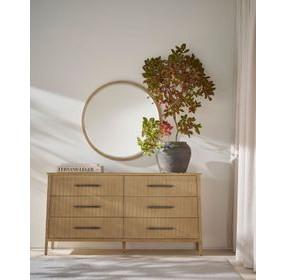 Balboa Coastal Gray Round Wall Mirror