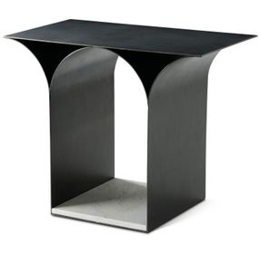 TA Originals Black and White Rectangular Accent Table