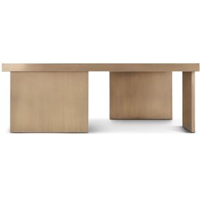 Oasis Burnished Brass Square Slater Occasional Table Set
