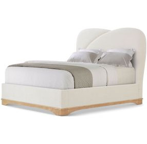 Origins Brown and Sesame California King Upholstered Panel Bed