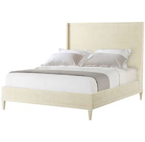TA Studio Overcast Leather Queen Upholstered Palmer Panel Bed