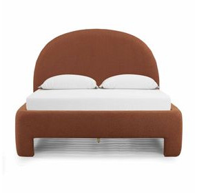Orphea Autumn Red Performance Fabric Upholstered Panel Bedroom Set
