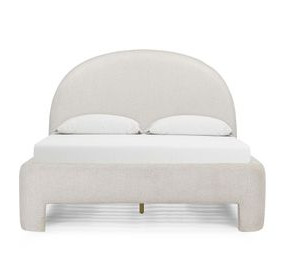 Orphea Off White Performance Fabric Upholstered Panel Bedroom Set