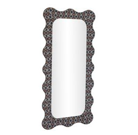 Charlene Biologic Print Rectangular Wall Mirror