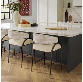 Tatum Cream Performance Fabric Counter Height Stool
