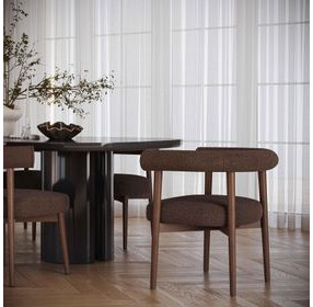 Spara Chocolate Brown Performance Fabric Upholstered Side Chair