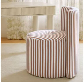 Alyssa Brown and White Performance Fabric Upholstered Desk Chair