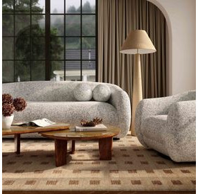 Judy Black and White 80" Sofa